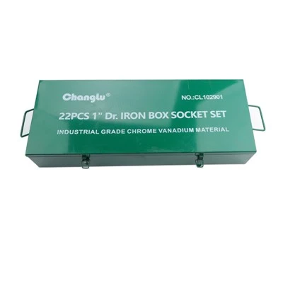 22PCS Iron Box Heavy Socket Set