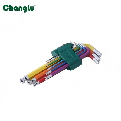 9pcs Colored Ball-End Hex Wrench Set